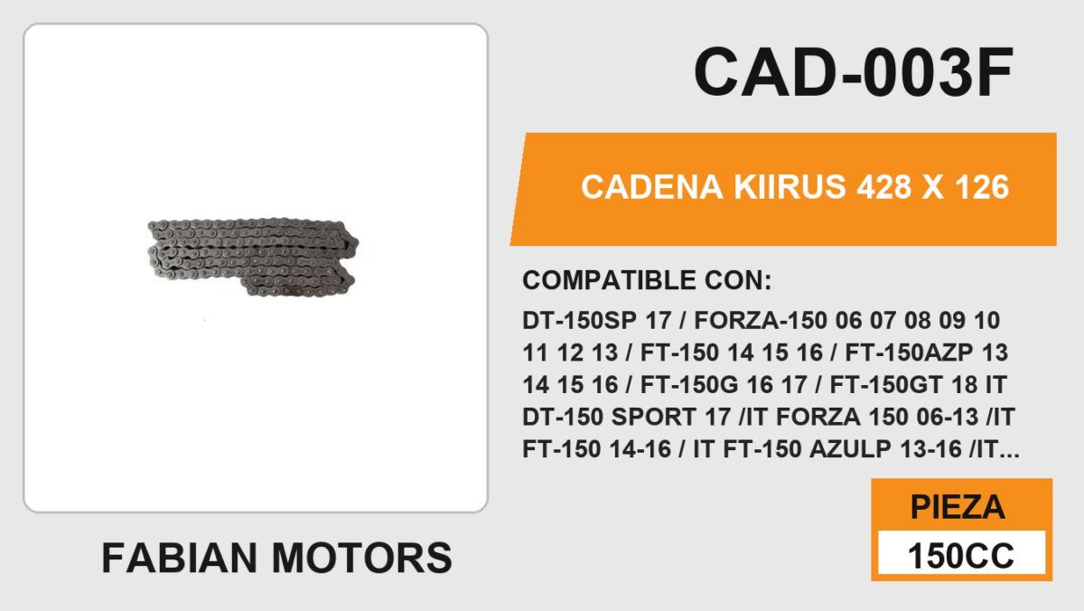 CADENA 428 x 126
