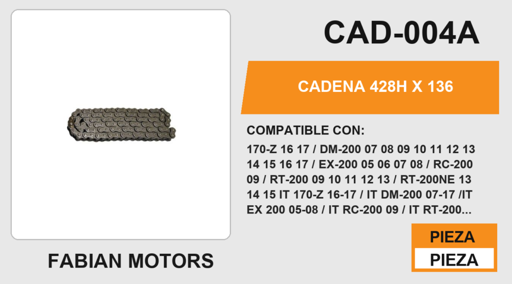 CADENA 428H x 136