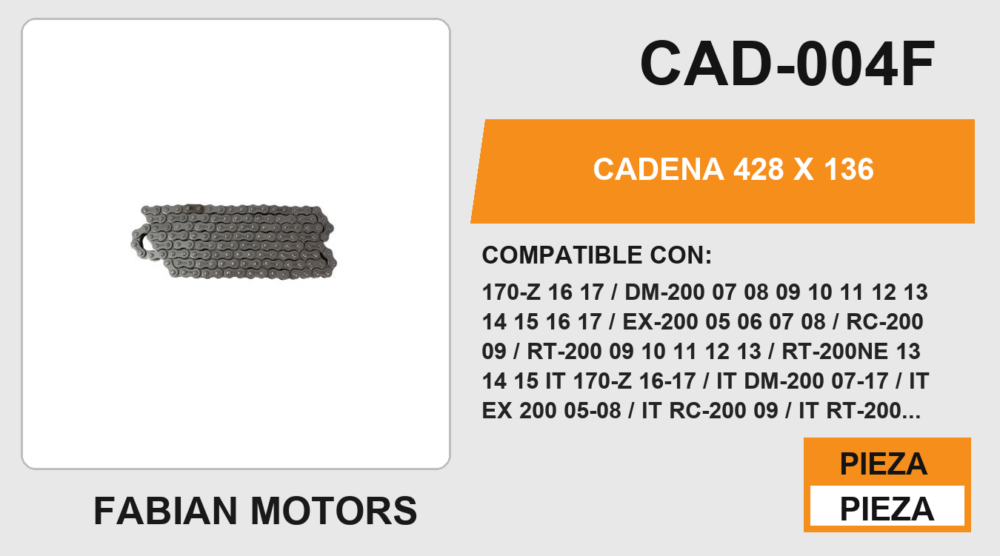 CADENA 428 x 136