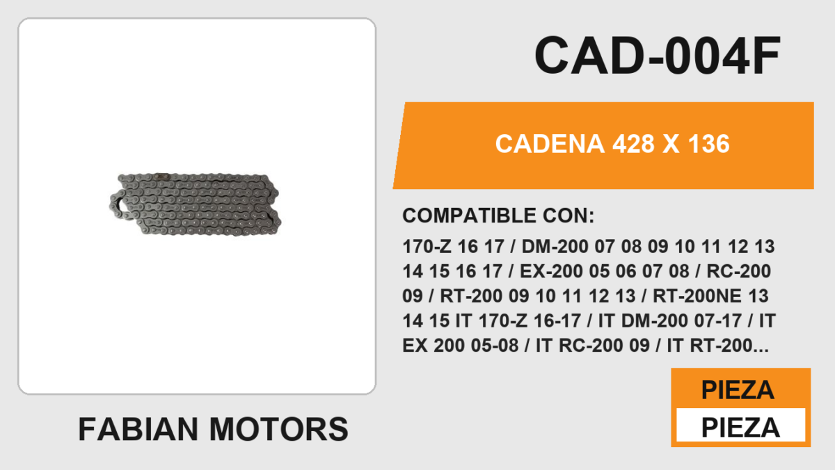 CADENA 428 x 136