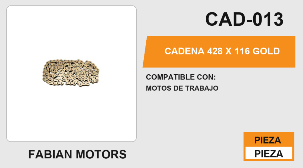 CADENA 428 x 116 GOLD