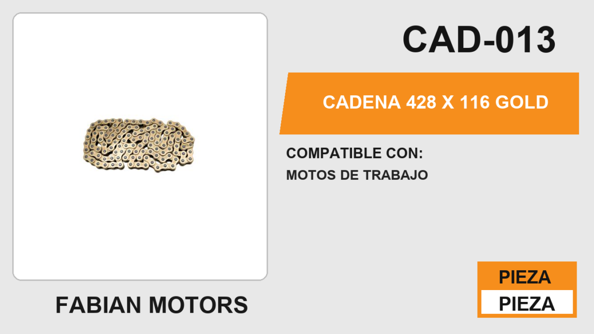 CADENA 428 x 116 GOLD