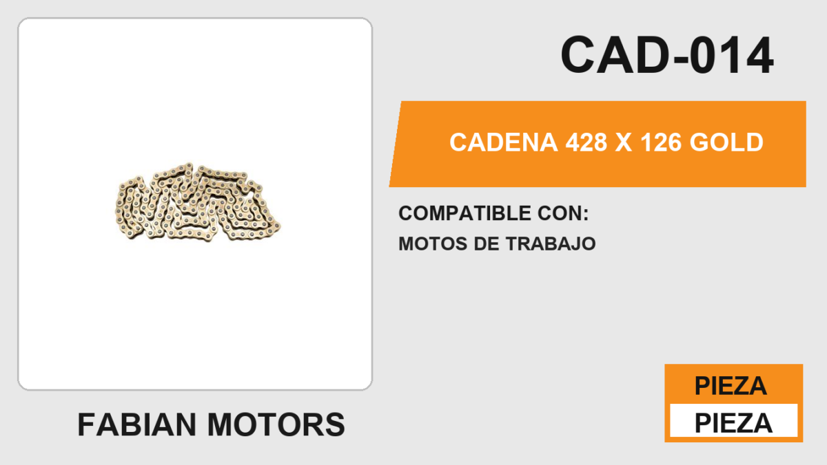 CADENA 428 x 126 GOLD