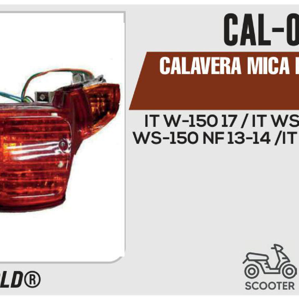 CALAVERA MICA ROJA 12Vcc