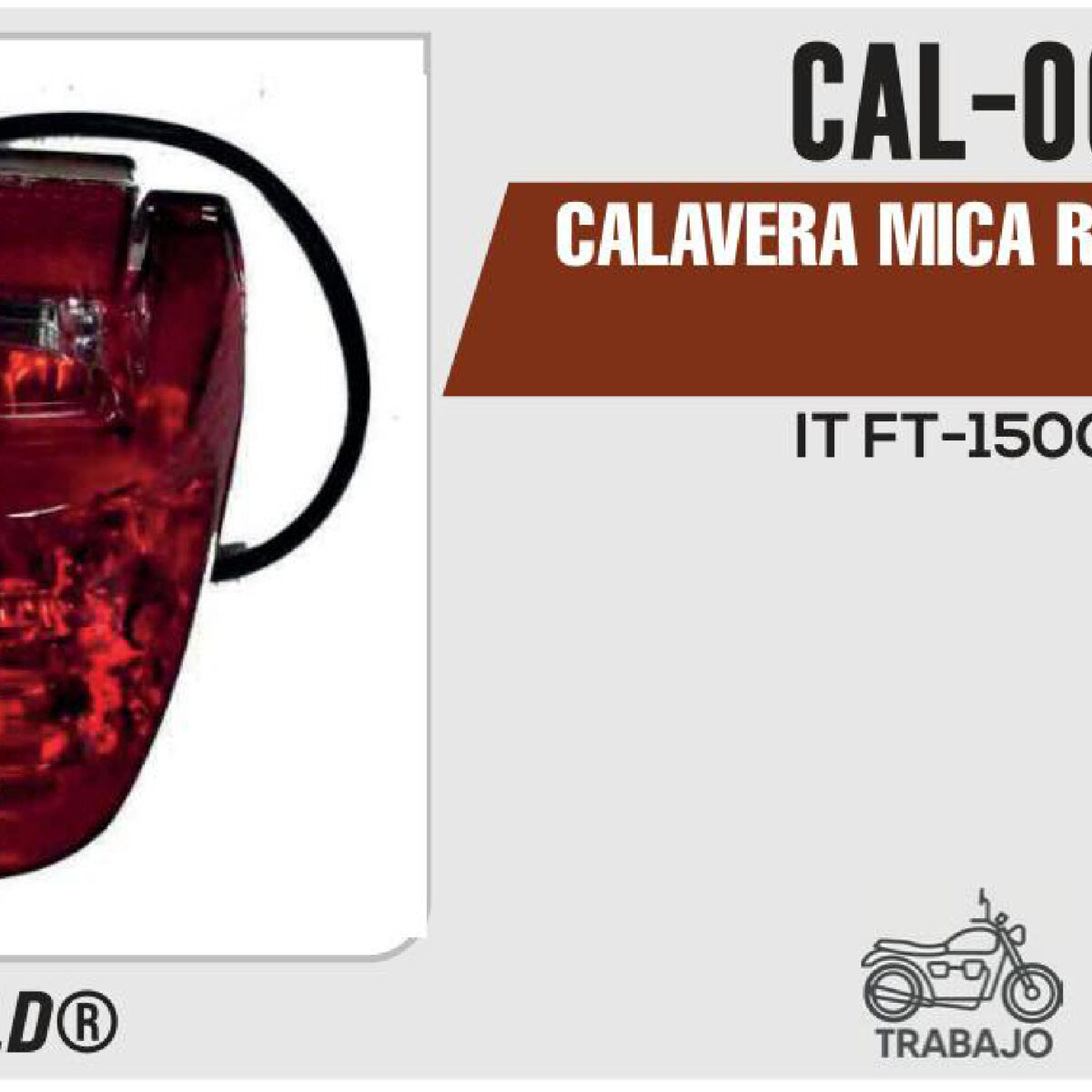 CALAVERA MICA ROJA 12Vcc