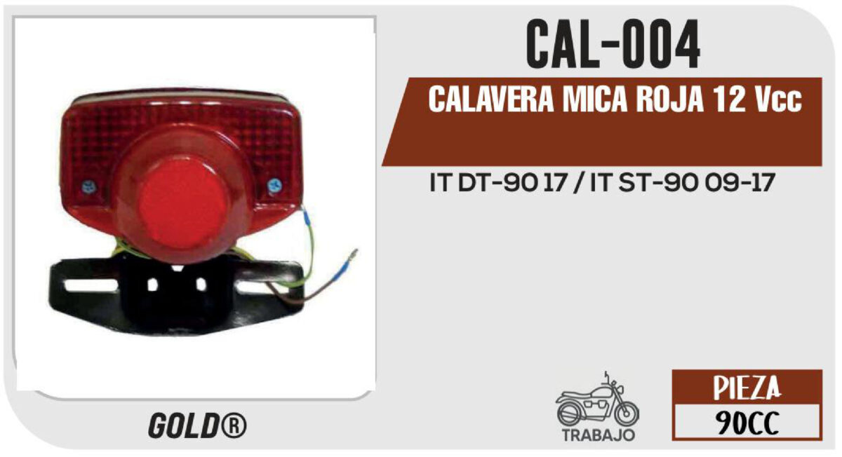 CALAVERA MICA ROJA 12Vcc
