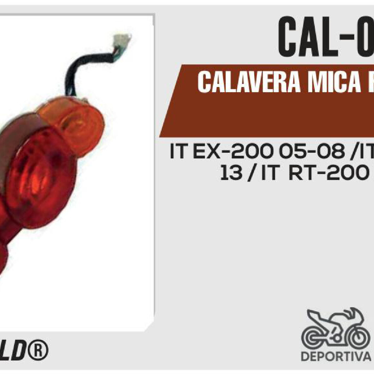 CALAVERA MICA ROJA 12Vcc