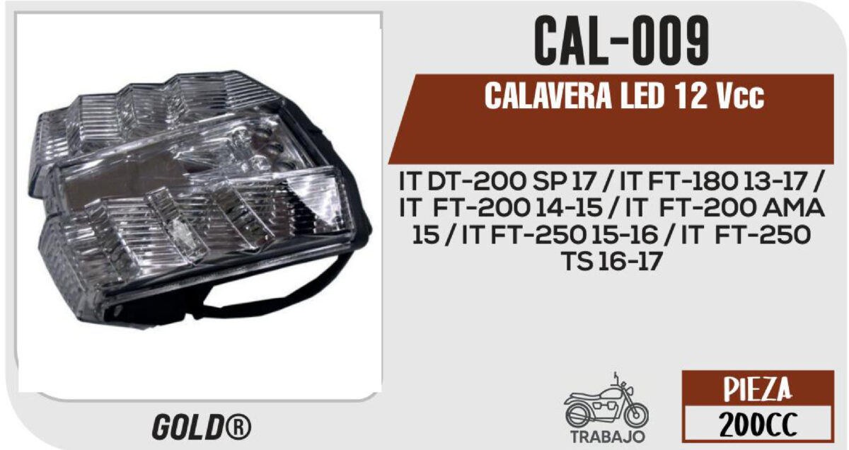 CALAVERA LED 12Vcc