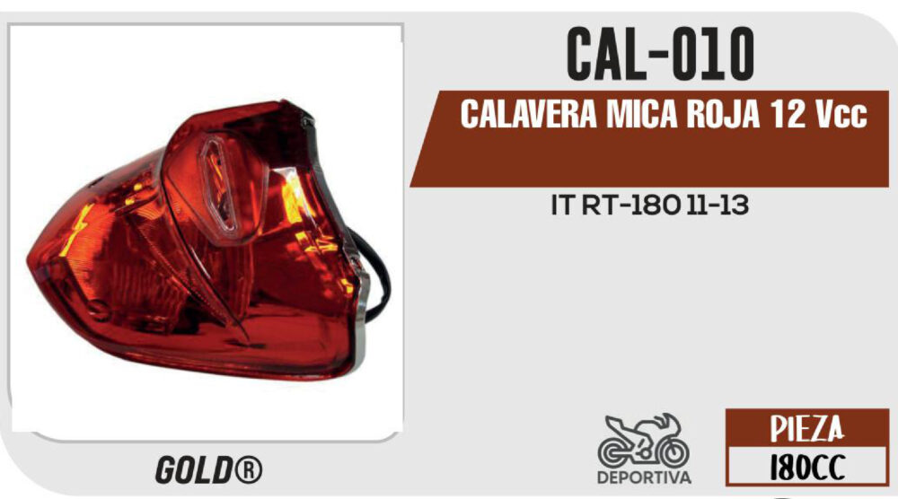 CALAVERA MICA ROJA 12Vcc