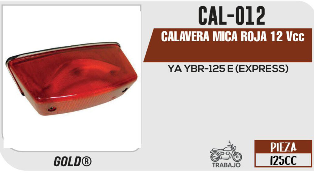 CALAVERA MICA ROJA 12Vcc