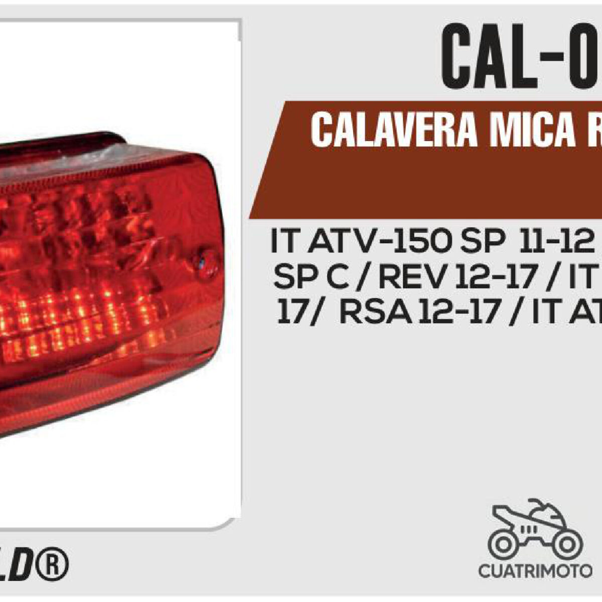 CALAVERA MICA ROJA 12Vcc