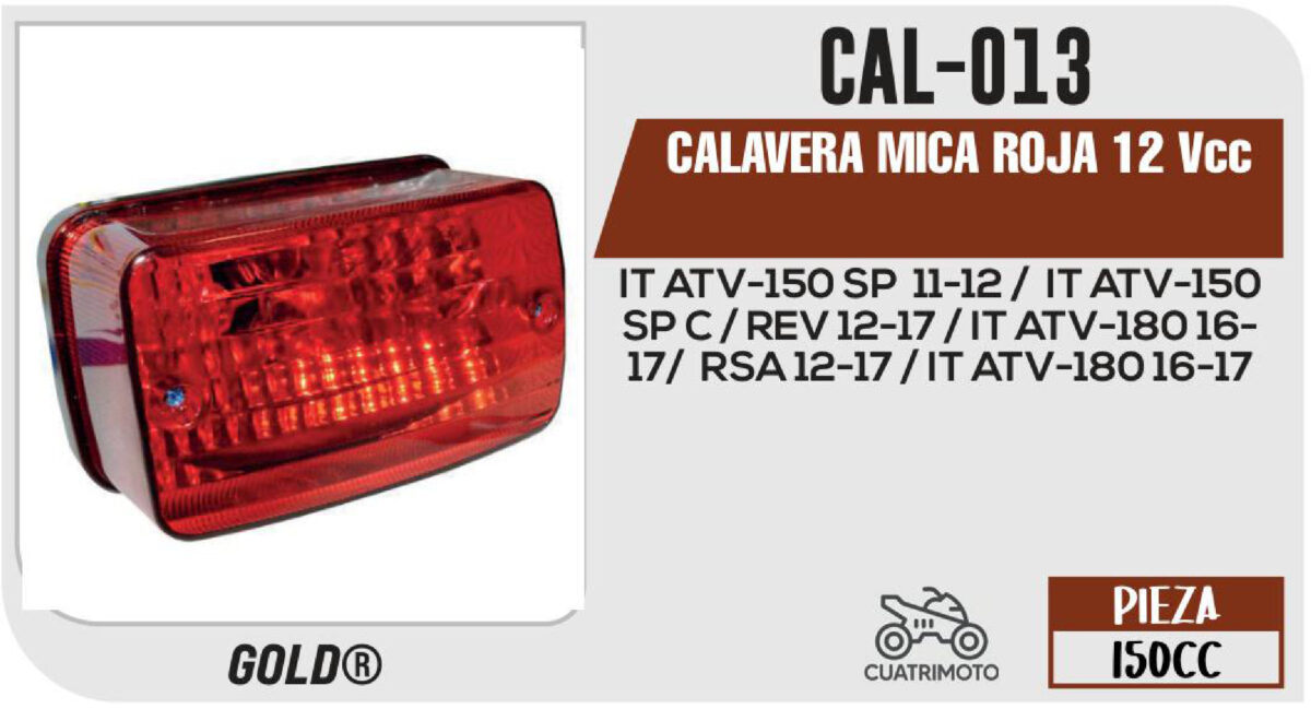 CALAVERA MICA ROJA 12Vcc