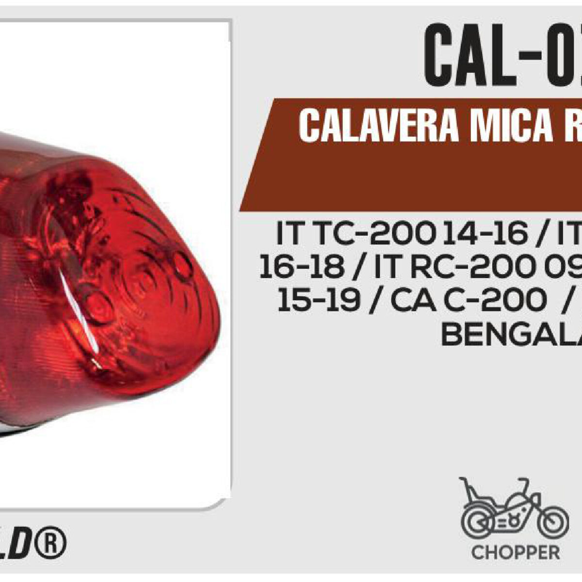 CALAVERA MICA ROJA 12Vcc