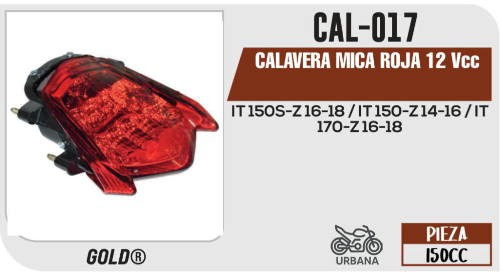 CALAVERA MICA ROJA 12Vcc
