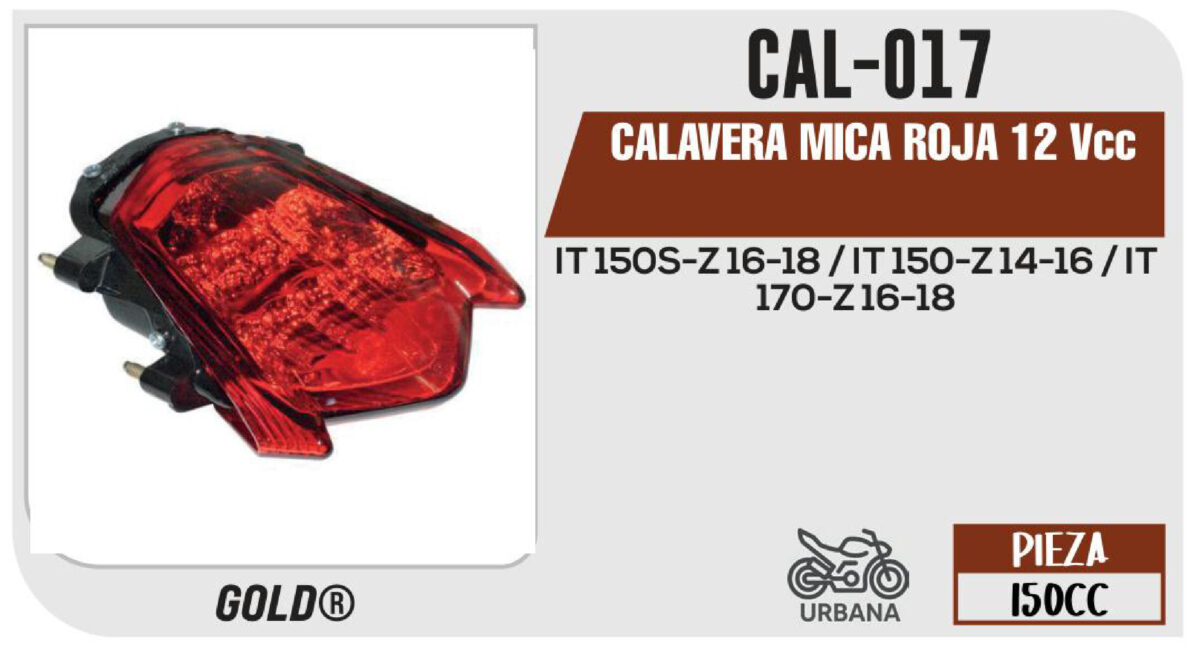 CALAVERA MICA ROJA 12Vcc