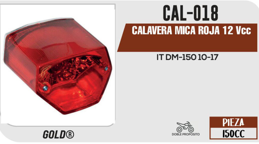CALAVERA MICA ROJA 12Vcc