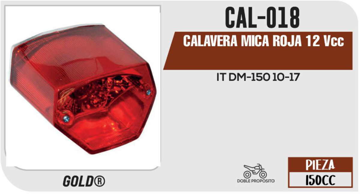CALAVERA MICA ROJA 12Vcc