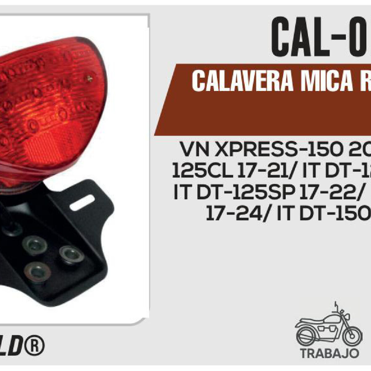 CALAVERA MICA ROJA 12Vcc