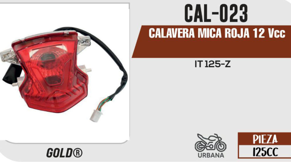 CALAVERA MICA ROJA 12Vcc