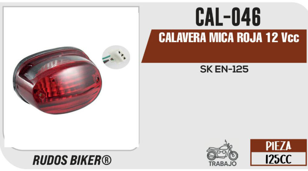 CALAVERA MICA ROJA 12Vcc