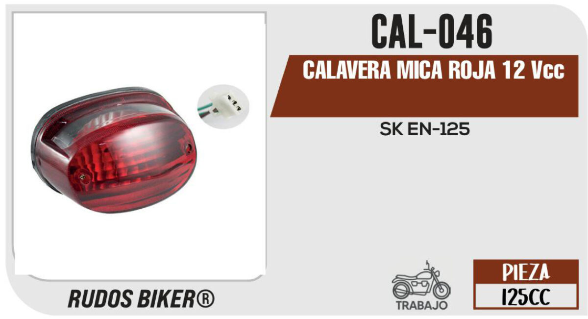 CALAVERA MICA ROJA 12Vcc