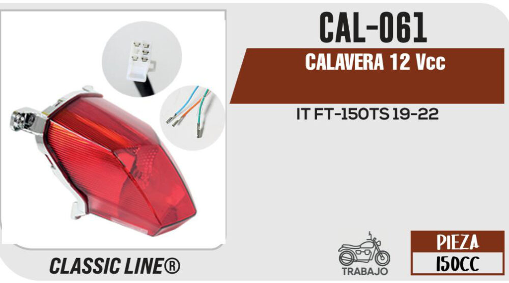 CALAVERA MICA ROJA 12Vcc
