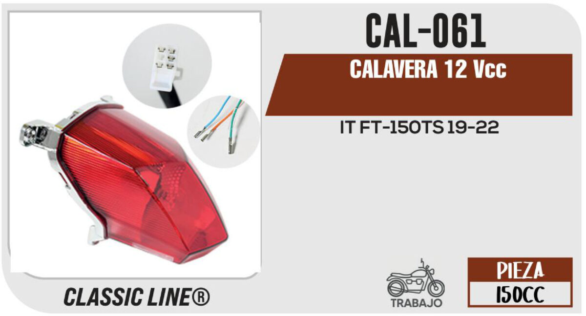 CALAVERA MICA ROJA 12Vcc
