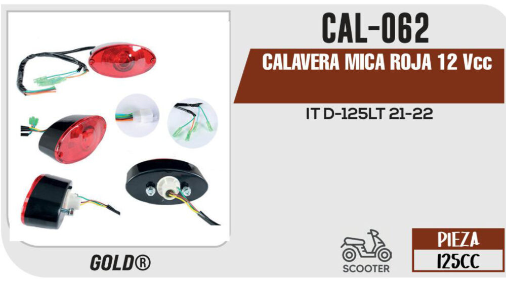 CALAVERA MICA ROJA 12Vcc