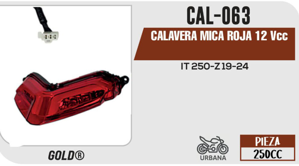 CALAVERA MICA ROJA 12Vcc