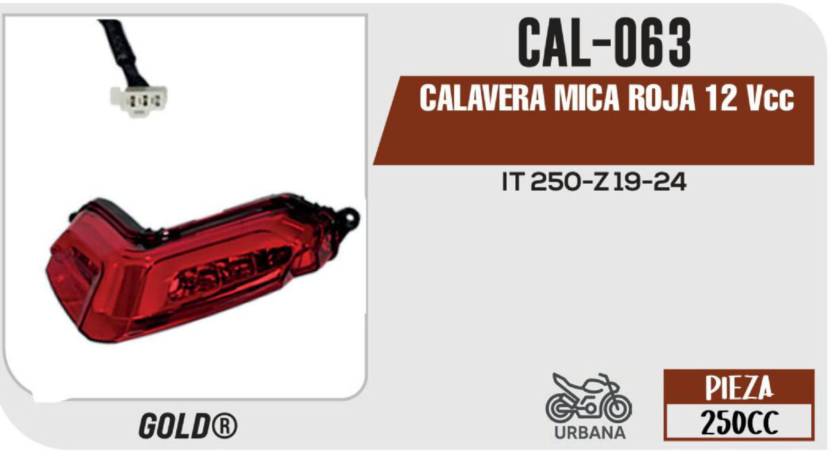 CALAVERA MICA ROJA 12Vcc