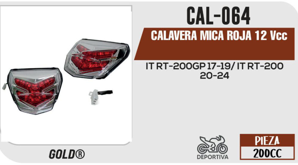CALAVERA MICA ROJA 12Vcc