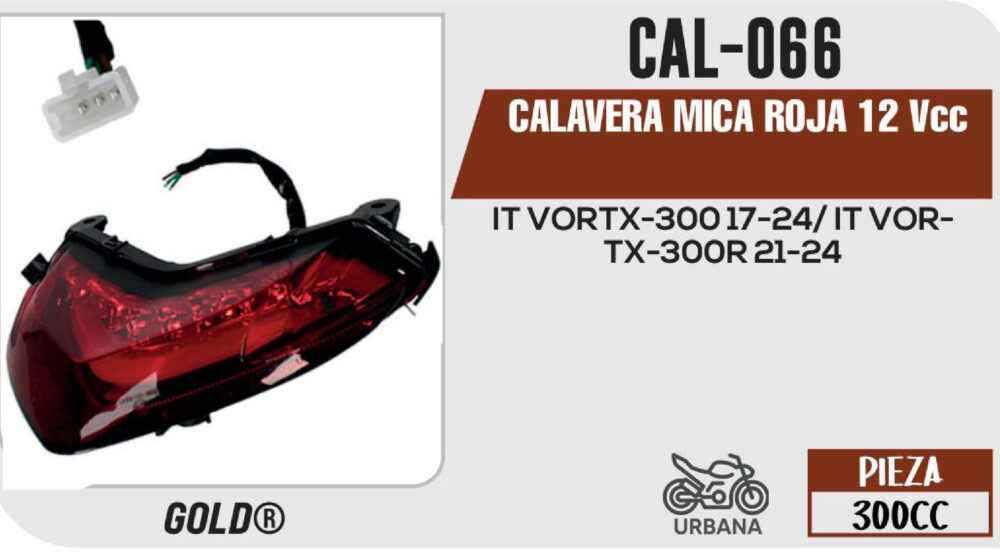 CALAVERA MICA ROJA 12Vcc