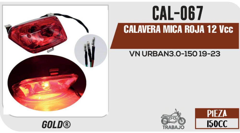 CALAVERA MICA ROJA 12Vcc