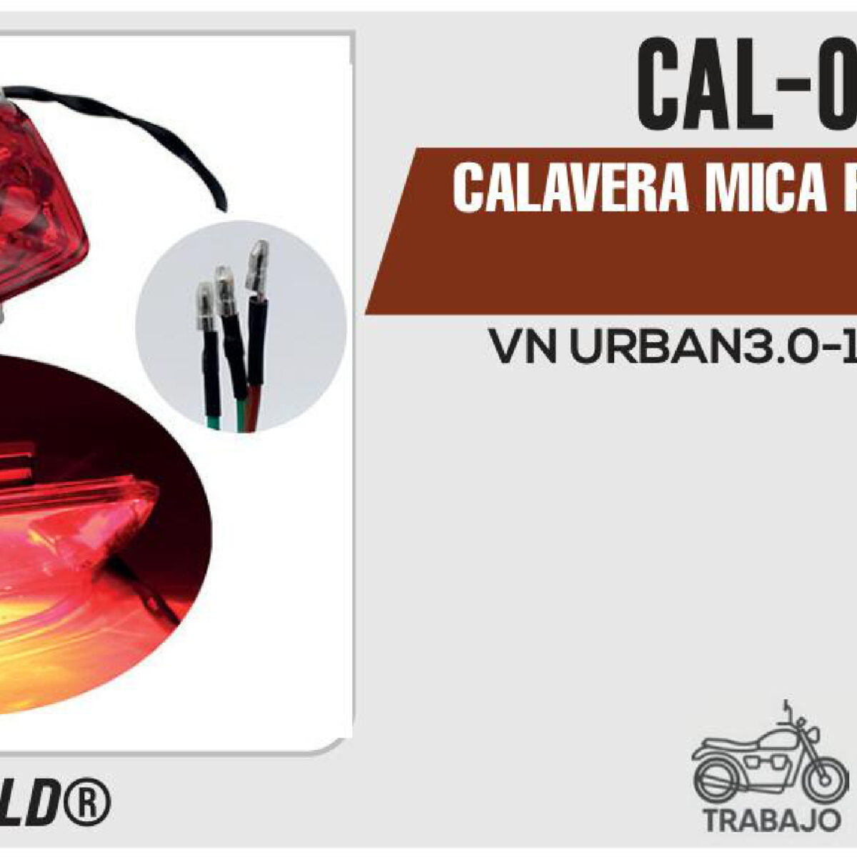CALAVERA MICA ROJA 12Vcc