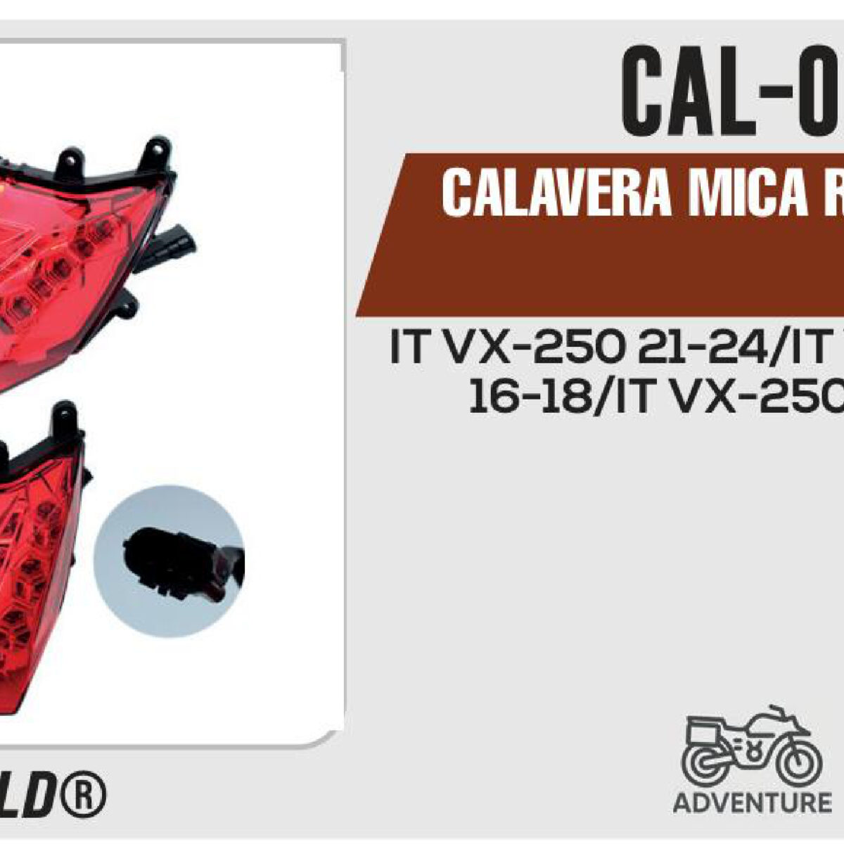 CALAVERA MICA ROJA 12Vcc