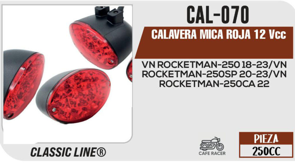 CALAVERA MICA ROJA 12Vcc