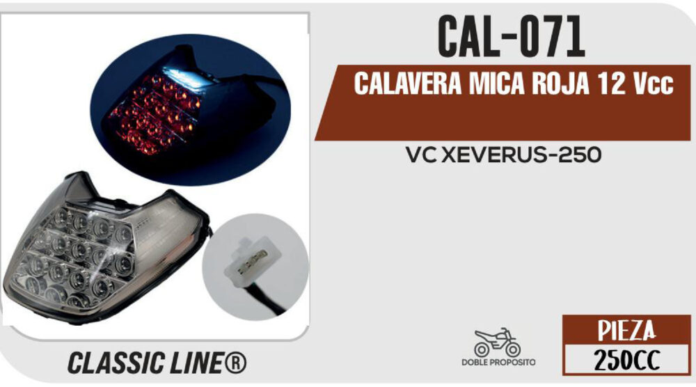 CALAVERA MICA ROJA 12Vcc