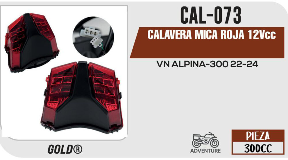 CALAVERA MICA ROJA 12Vcc