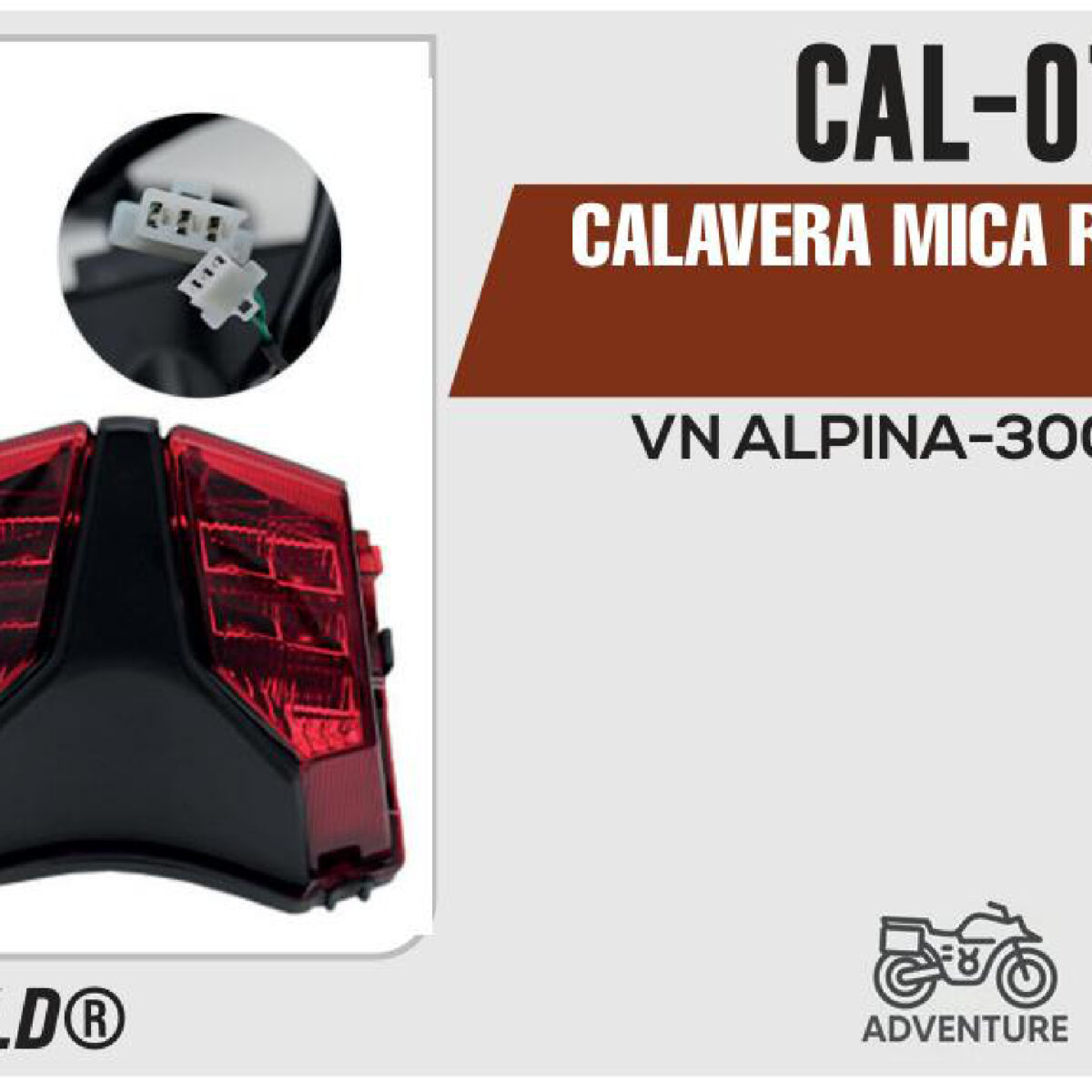 CALAVERA MICA ROJA 12Vcc