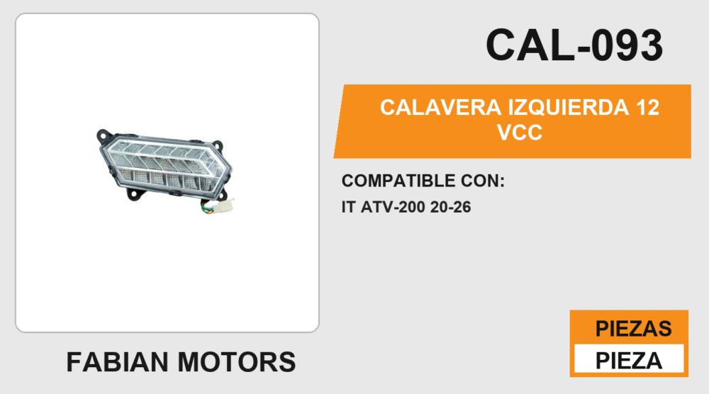CALAVERA IZQUIERDA 12 Vcc