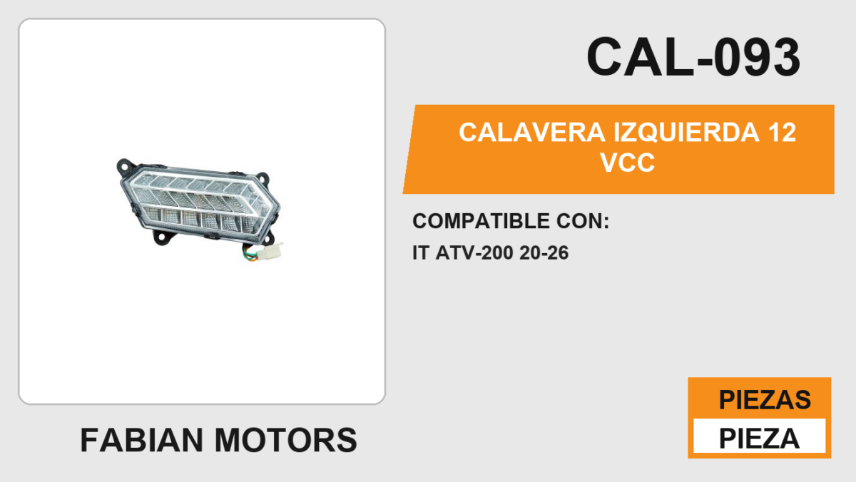 CALAVERA IZQUIERDA 12 Vcc
