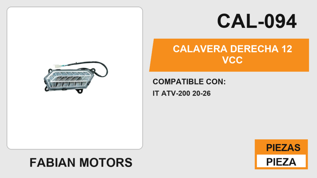 CALAVERA DERECHA 12 Vcc