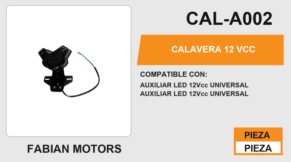 CALAVERA LED 12Vcc
