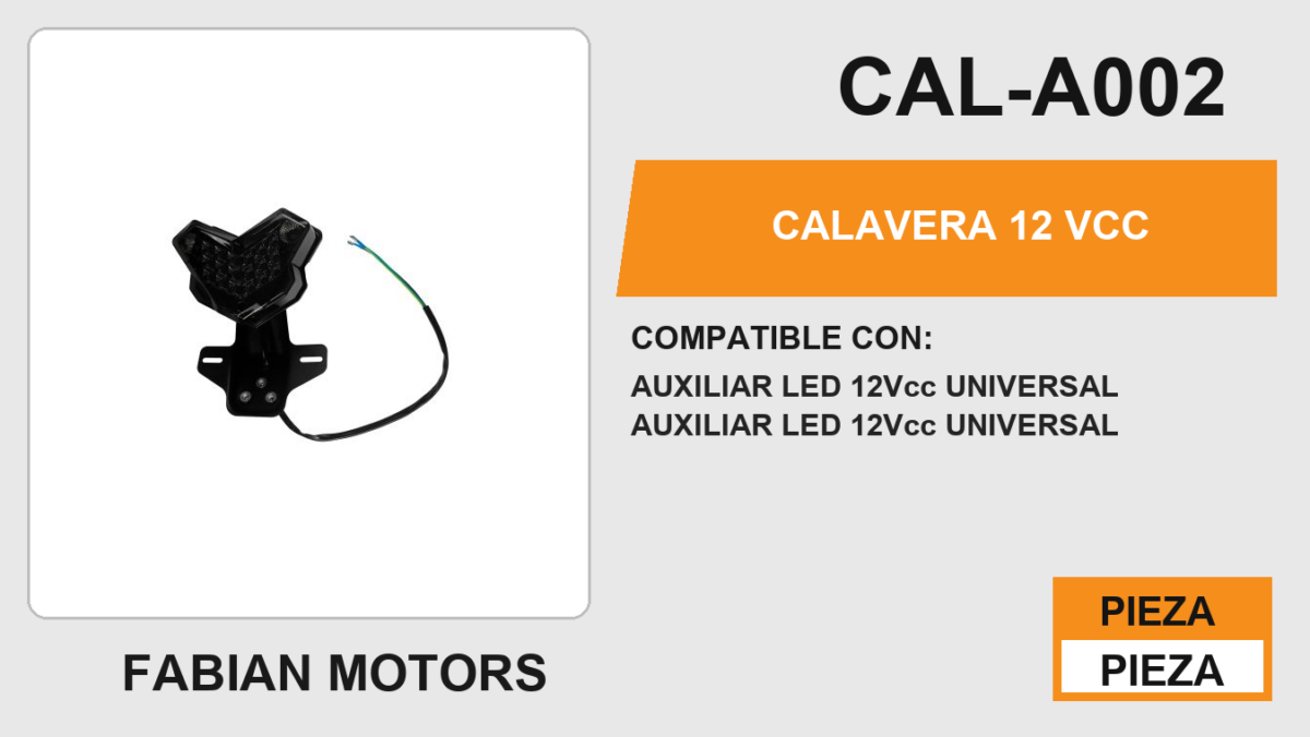 CALAVERA LED 12Vcc