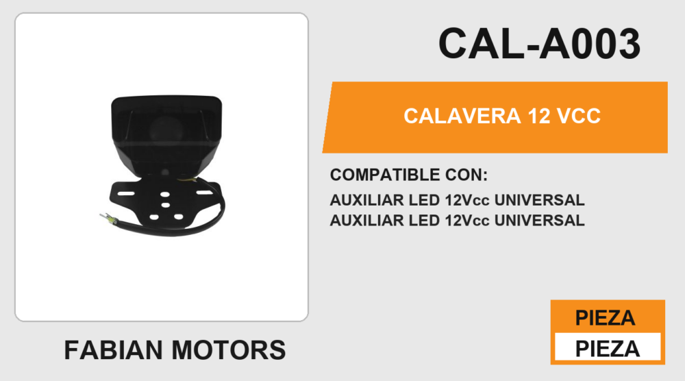 CALAVERA LED 12Vcc