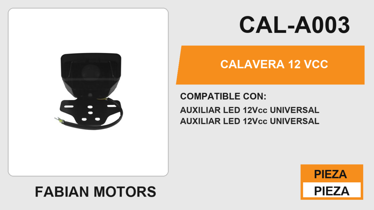CALAVERA LED 12Vcc