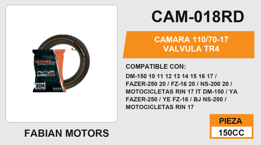 110/70-17 VALVULA TR4