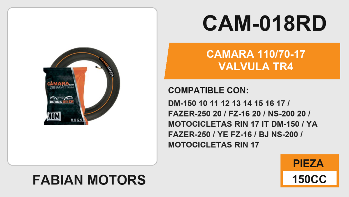 110/70-17 VALVULA TR4