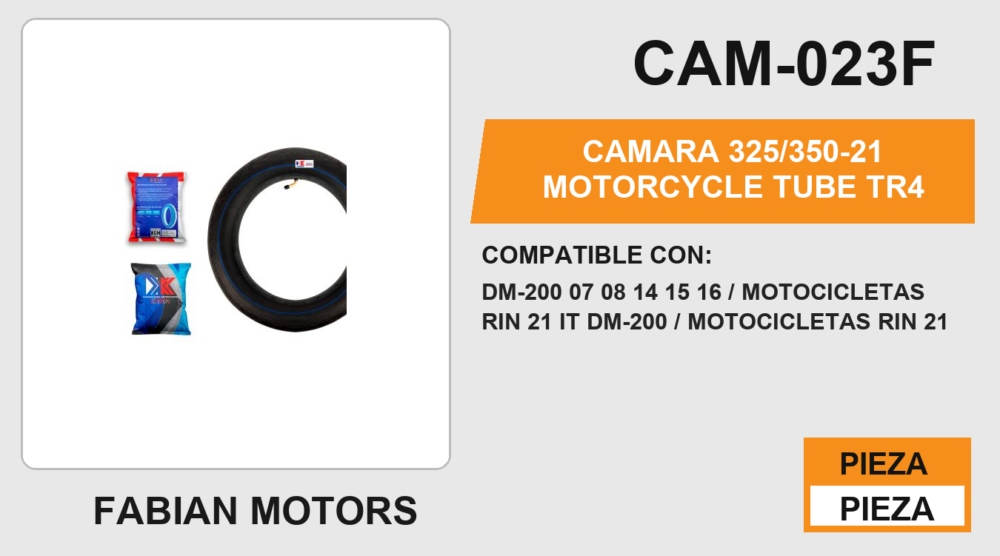 3.25/3.50-21 Motorcycle Tube TR4