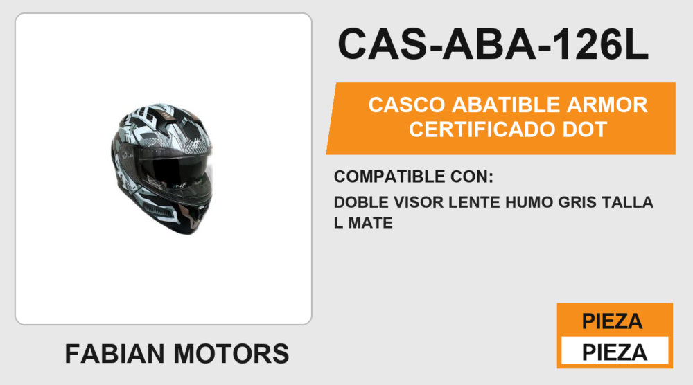 CASCO ABATIBLE ARMOR CERTIFICADO DOT
